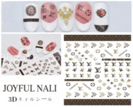 Girl clássico padrões geométricos de unha manicure goma de goma de moda decalques de luxo Acessórios de luxo Decalques requintados de henna altos e requintados STI8008850