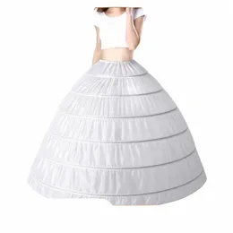 Babylinedr 6 Hoops Crinoline Ball Gown Wedding Petticoat Fluffy Underskirt Mariage Half Slips Wedding Acciories O5JC＃