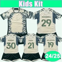 24 25 Portland Timbers Kid Kit Maglie da calcio Mora Bravo Moreno Chara Antony Williamson Away Suit Chil
