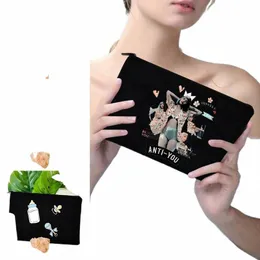 Melanie Martinez Merch Cosmetic Bag 메이크업 케이스 케이스 세면 도구 주최자 저장 메이크업 파우치 연필 가방 선물 그녀의 V9Ga#