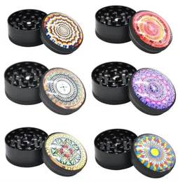 3D Grinder Metal Tobacco Rökning Herb Grinder 50mm 3 lager kamouflage med magentisk med skrapa rökfilter tillbehör 6 sty5880247