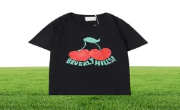 2022S Beverly Hills Kiraz Tasarımcı Tshirt Erkekler Moda Lüks Giyim Kısa Kollu Kadınlar Punk Baskı Mektubu Yaz Kaykay Bre7735848