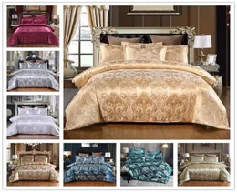 Luxury European Three Piece Bedding Sets Royal Nobility Silk Lace Quilt Cover Pillow Case Duvet Cover Brand Bed Comforters Sets In5412191