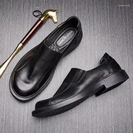Sıradan Ayakkabı 2024ss High Street Marka Orijinal Deri Loafers Erkek İşleri Erkekler İçin Düşük Trafo Sokak Giyim Spor Ayakkabı