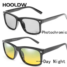 Güneş Gözlüğü Hooldw Polarize Fotokromik Güneş Gözlüğü Erkekler Gece Görme Gözlükleri Gece Gece Goggle Anti-parlama güneş gözlükleri gözlük UV400 240416