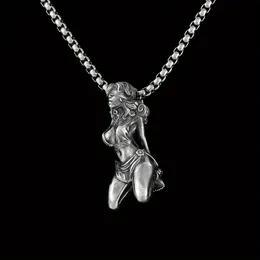 FASCIE NUOVA Creative Silver Girl Necklace Collana Casual Street Motorcycle Ornament