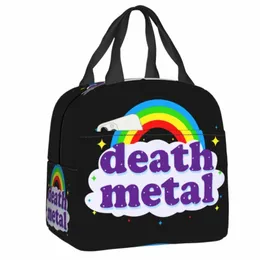 Rock Music Death Metal Isolated Lunch Tote Bag återanvändbar Thermal Cooler Lunch Box Work School Travel Food Picnic Ctainer Bags Y9g0#