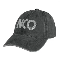 Berets National Capital Orchestra NCO White Logo Cowboy Hut Vintage Custom Cap Fluffy Women's Golf Clothing Männer