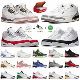 jordan 3 retro aj3 shoes مع مربع سنوكرز 3 أحذية كرة السلة Jumpman 3 الاسمنت الأبيض إعادة عرض خمر الزهور Jumpman 3 أحذية التدريب في الهواء الطلق Dhgate 【code ：L】