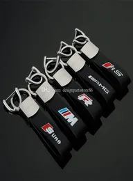 3D Car Keychain M Performance S Line for BMW M3 M5 E36 E39 F10 F30 for Benz AMG A4 A6 A8 Q7 Metal Key Ring Chain 535324