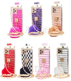 Designer Designer inverno in inverno fullfume bottiglia Diamond Telefono per iPhone 11 XR XSMAX 8Plus Corance Rhinestone 11Pro Max Ph1564536