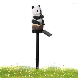 Nattlampor Solenergi LED -insats utomhus Panda Dekorativ belysningslam