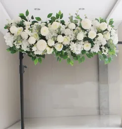 100 cm de parede de flores de casamento personalizado suprimentos de seda peonies artificial ralha de flor para casamento arco de ferro cenário70706667