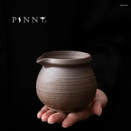 Xícaras de chá pinny 280ml estilo japonês retrô cerâmica grossa cha hai hai não vibrar serviço feito à mão feita à mão