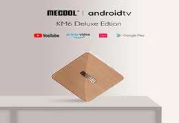 MECOOL KM6 Deluxe TV Box AndroidTV 100 amlogic S905x4 4GB 64GB 24G5G WiFi 6 Widevine L1 Google Play Prime Video 4K Zestaw głosowy to4508101
