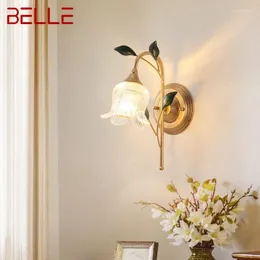 벽 램프 벨 벨 현대 램프 프랑스 목회 LED 창조적 인 꽃 거실 침실 복도 집 장식