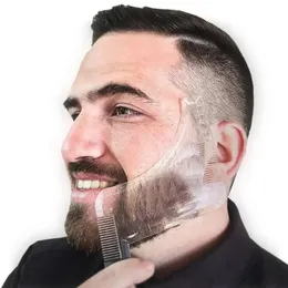 Modelo de estilo de barba 1pc Modelo de estêncil de barba para homens para homens e flexíveis ajustes de ferramenta all-in-one