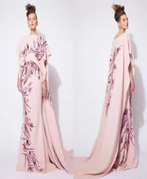 Elegant Chiffon Flower equin Evening Dresses Pink Formal Dress Long Length Azzi And Osta 2016 Prom Dress Arabic Middle Eastern Sty3440075