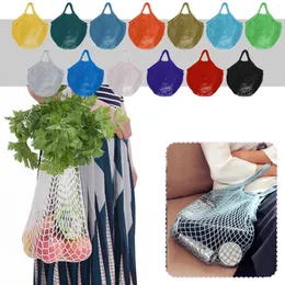 Förvaringspåsar bomull infällbar hängande väska vävd repeterbar frukt- och grönsaksnät 2024 år dekorationer leveranser Xmas Party Suppli