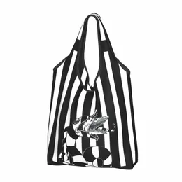 Funny Print Beetlejuice Sandwurm Tasche Shop Tasche tragbare Käufer Schulter Tim Burt Horror Film Handtasche U6P1#