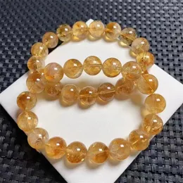 Pulseiras de link 12mm de pulseira de citrina de azeztulita natural de 12 mm para mulher homem fengshui riqueza de riqueza de crystal aniversário presente de sorte 1pcs