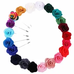 Yo Cho Wedding Silk Boutniere Groom Brooch Pins Butthole Groomsmen Boutniere Artificial Rose FR Prom Party Accores S1L5#