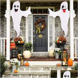 Party Masks 2st Halloween Decorations Ghost Windsock Hanging Spooky Flag Wind Streamer för inomhus utomhus gård rekvisita 23080 dheva