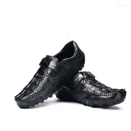 Casual Shoes Dongou Men Crocodile Doug Men's äkta läderföretag Leisure Summer