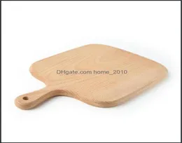 Blöcke Messer Aessories Küche Essbar Home Chop Block Küche Buchen Schneidebrett Kuchen Servierschalen Holzbrotgericht FR3437606