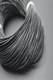 100 mlotów 1 mm 15 mm 2mm 2mm czarna kawa prawdziwa skórzana okrągłe sznur oryginalne skórzane sznurki sznur linowy biżuteria