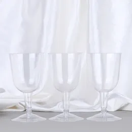 Einwegbecher Strohhalm Plastik Mini Brille Champagnerparty klare Flötenbecher Whisky Aufbewahrung Hochzeit