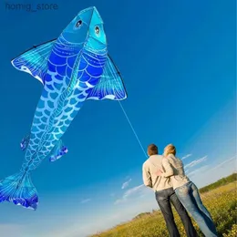 무료 배송 새로운 물고기 연이 성인을위한 거대한 연장 프로풍 연 ripstop 직물 연 Kite Flying Outdoor 장난감 koi fish y240416