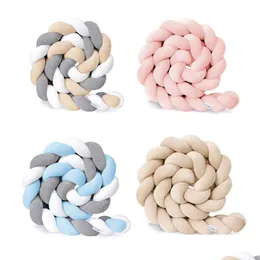 قضبان السرير 1M/ 2M/ المولود COT PUMPER BARD BRAID BRAID KNOTCRADLE CRIB ROOM BEBE Infant Knot Pillow 210812 DROON DROON