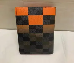 Neuankömmlinge 2021 Klassiker Designer eleganter europäischer Stil schwarzes Gitter mit echtem Ledermem Long Brazza Wallet Reißverschlusspockt C2782702