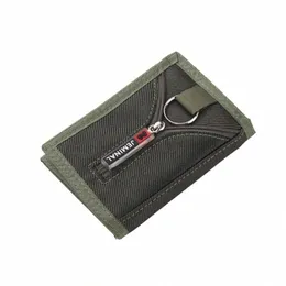 Carteira casual de nyl Trifold para homens homens jovens novidades mey bolsa de bolsa com zíper de moeda de moeda de carteira de carteira de carteira de carteira de bolso para crianças 44XA#