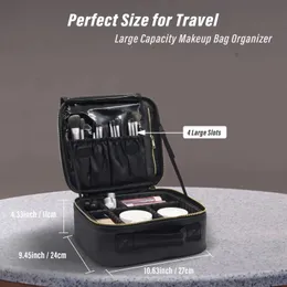 Reise -Make -up -Tasche mit einstellbarer Partition professioneller Kosmetik -Aufbewahrungsbox tragbarer Schmuck Digital Tool Zubehör 240416