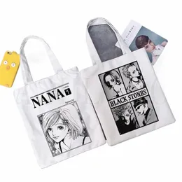 Giappone Manga Anime Nana Osaki SOLA SOLA SOLA CHUAND CASAGGIO RIUSIBILE TOTE VINTAGE harajuku kawaii Women Canvas Bag C4PZ#