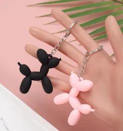 Colorful Balloon Dog Keychain Charm for Man Soft Rubber PVC Cute Women KeyChains Car KeyRing Bag Phone Pendant8751465