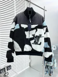 Neue Mode High Street Polar Style Hip Hop Baumwolle Langarmige Lederjacke Lose atmungsaktiven Buchstaben Muster Männer und Frauen Y2K