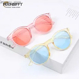 선글라스 2023 New Kids Fashion Sunglasses Square Children Sunglasses 소년 소녀 스타일리시 한 고글 베이비 학생 안경 파티 uv400 Y240416