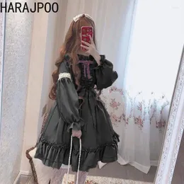 Повседневные платья Harajpoo Fashion Японская оригинальная лолита платье Женщины мягкие Provence Spring осень осенняя op девушка с длинными рукавами Harajuku vestidos