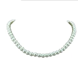 Классическое элегантное белое жемчужное ожерелье диаметром 75 мм для женщин, мужчин, девочки, подростки, свадебные банкетные ожерелья Trend5119134