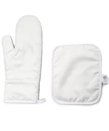 Epacket Sublimation Diy White Blank Canvas Bakeware Oven Mitts Pot Holder Set for Kitchen Cooking Baking2646920