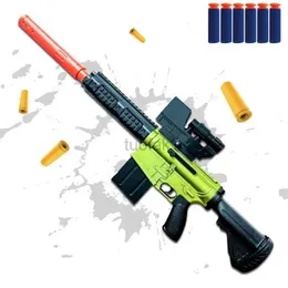 Toys de armas Ejeção de casca jogando Sniper Soft Bullet Graffiti Assault Rifles M416 HK416 Toy Gun Game Shooting Model Gift Gifts 240417