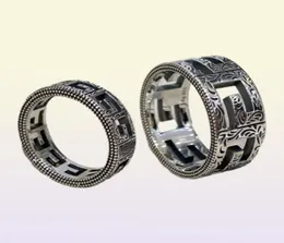 2022 anelli di moda anelli vintage Great Wall Pattern Designer Trendy 925 Silver Ring For Wedding Fedele Men Jewelry3731796
