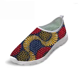 Casual Shoes African Tribal Pattern Loafers for Woman Slip On Sneakers Mesh Ladies Summer Sport Jogging Women Flats