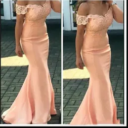 Vestidos de dama de honra baratos sexy para casamentos pêssego mangas de tampa de renda de renda de sereia comprimento de piso plus size vestidos da dama de honra formal