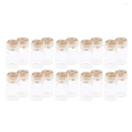 Storage Bottles 2 20pcs Empty Sterile Glass Sealed Serum Vials Liquid Containers 5ml Yellow