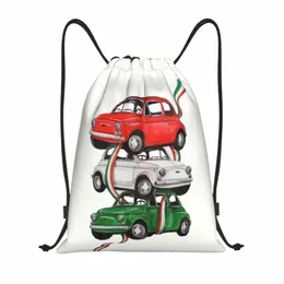 Sacos de carro de carro da bandeira da Itália Vintage personalizados homens homens mulheres leves italiano orgulho esportivo de mochila de armazenamento de ginástica S5JR#