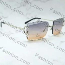 Moda de óculos de sol Frames Diamond Cut Men and Women Fire elegante C Designer de luxo Carter Sun Glasses Driving Shades Outdoor Protect Gafas de Sol 244